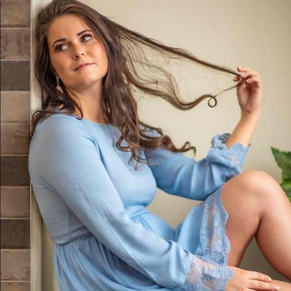 Jasmine Lace Long Sleeved Mini Dress - Picture 2 of 5